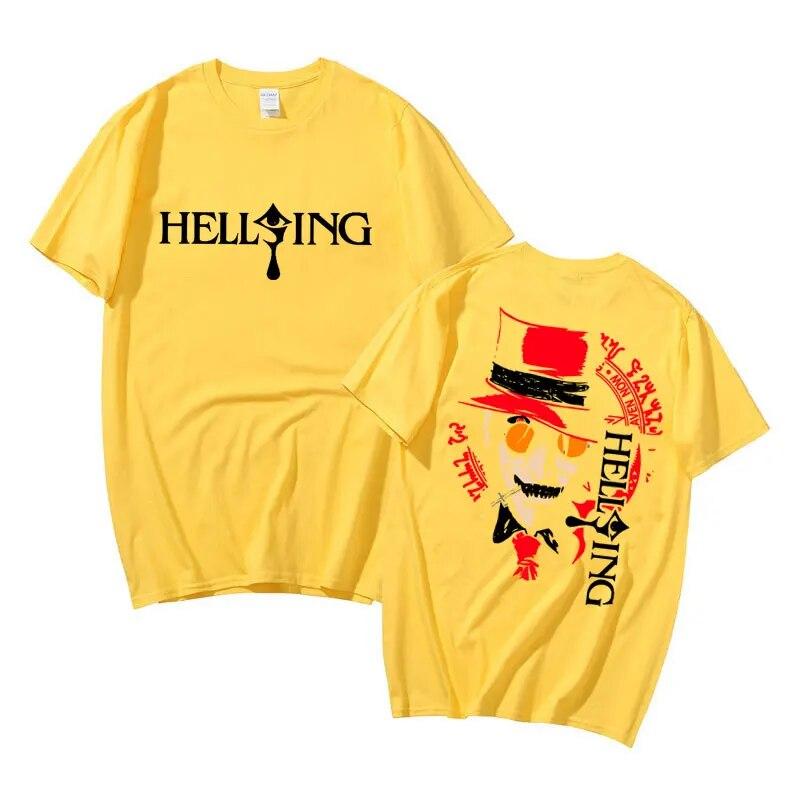 Anime Hellsing Ultimate Alucard Vampire Horror Tričko Muž Volné Tričko nadměrné velikosti Unisex Ženy Unisexga Ležérní Bavlněná trička