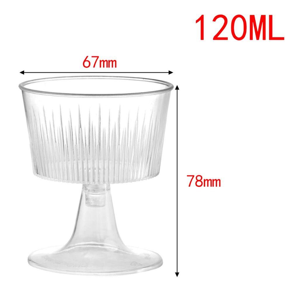 10pcs Plastic Mousse Cup Elegant Pudding Cup Food Container Disposable Dessert Cups  Christmas Party