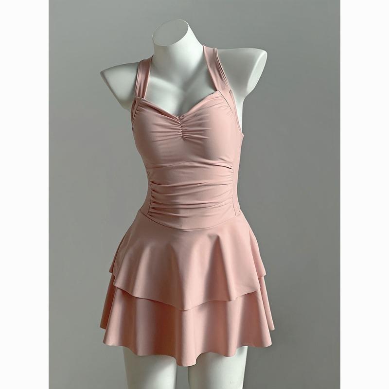New Swimsuit Female Conservative Belly Cover Thin Super Elastic Quick Drying Senior Sense Student Girl Holiday Hot Spring