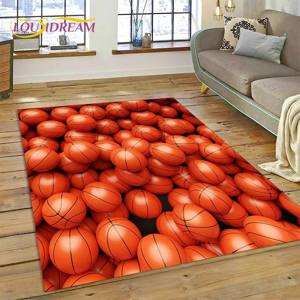Rama boiska do koszykówki Dywan z kreskówek do sypialni, salonu, dekoracji sofy, duża dekoracja podłogi dla dzieci
