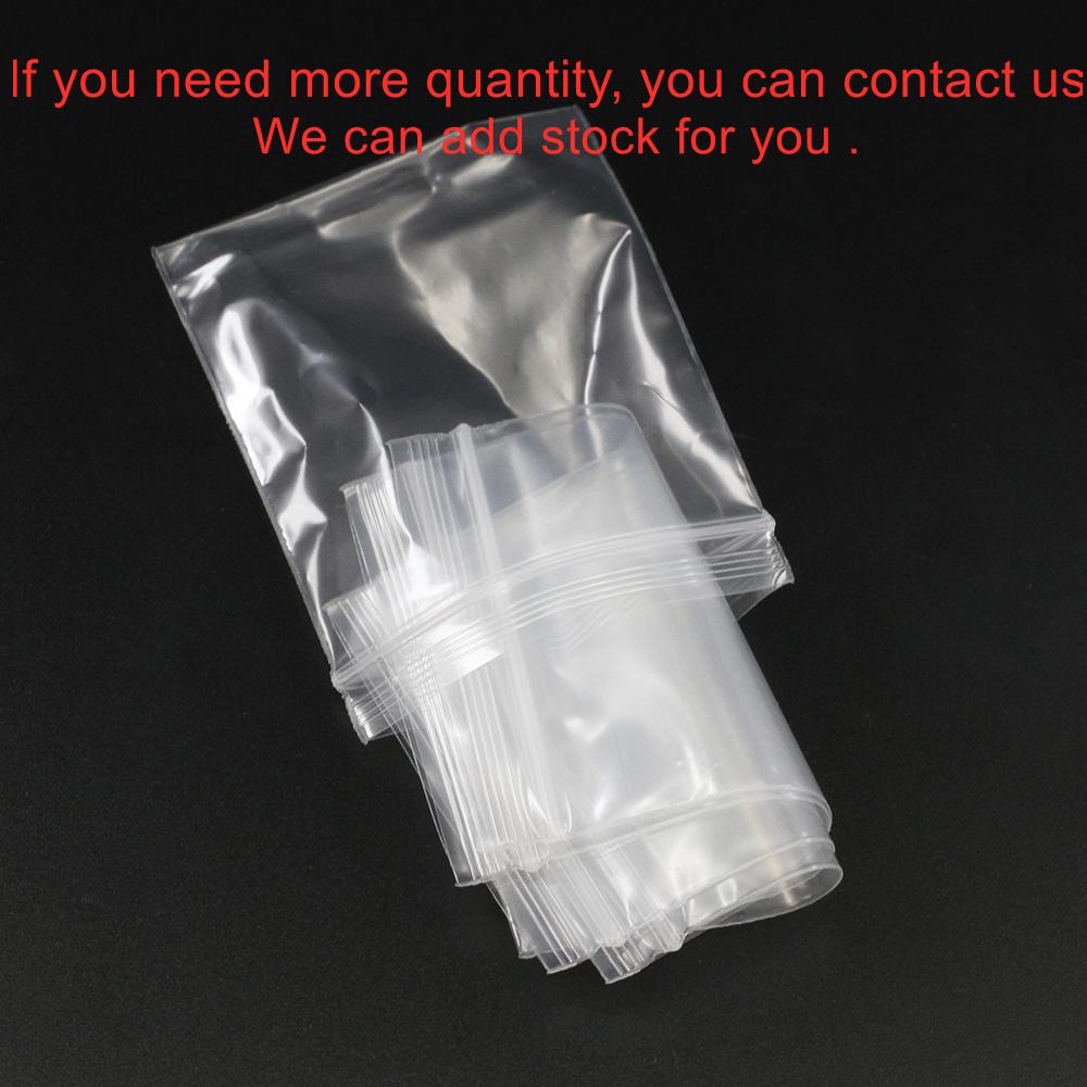 1 pack 4*6/5*7/6*8/7*10cm Bulk Thick Jewelry Packaging Zip Zipped Lock Reclosable Plastic Poly Clear Bags For DIY Stockpile