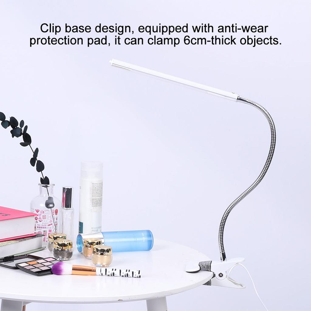 Flexible Reading LED Desk Lamp Metal Hose Lamp with Clip USB Interface Table Lamp