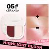 1pc Blush High-gloss Two-in-one Delicate Smooth Temperament Color Blush