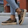 Fashion 2025 Spring New Leopard Print Designed Retro Fashion Casual Shoes for Women Shallow Mouth Comfortable Versatile Chunky sneakers