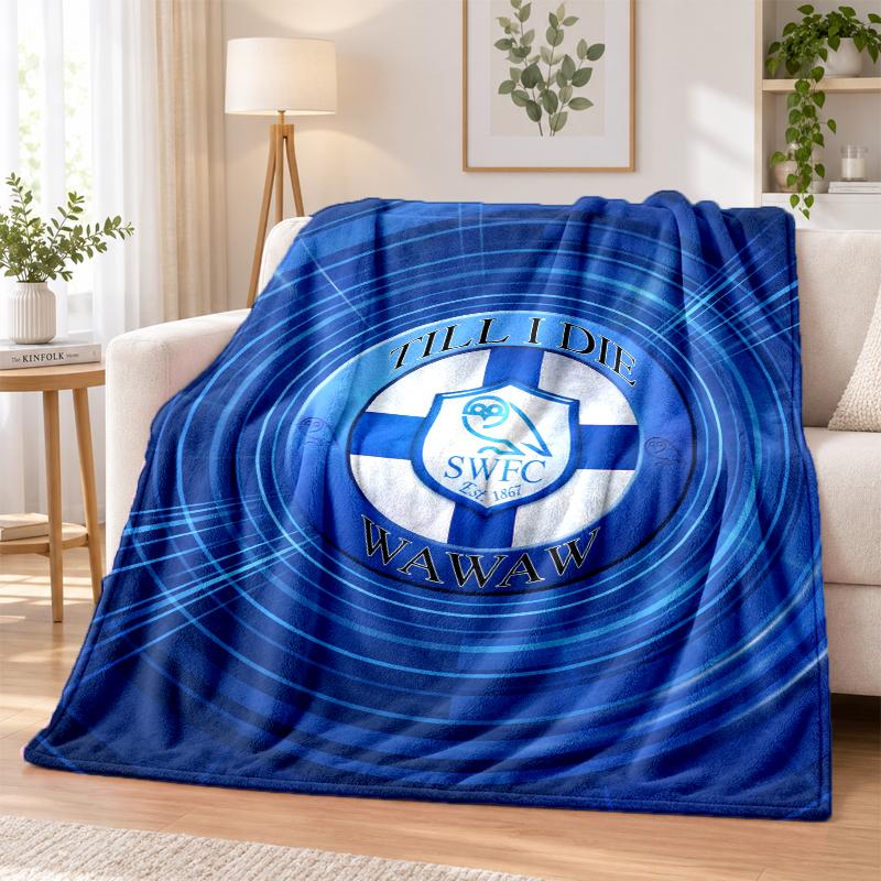 Sheffield Wednesday Printed Flannel Blanket Warm Comfort Bed Throw For Indoor Home Decoration