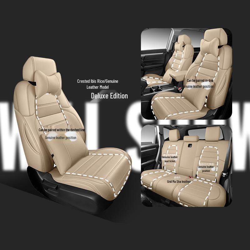 Custom Leather Seat Cover for Honda CRV, XRV, Vezel, Breeze, Integra - Full Wrap Design