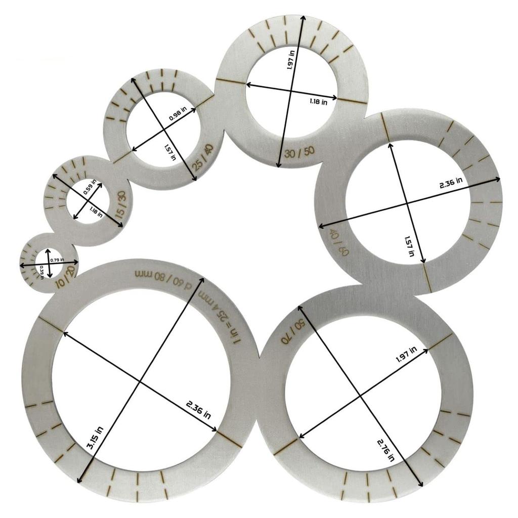 Round Leather Corner Cutting Ruler Tool for Leather Projects