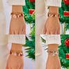 Fashion Christmas Chain Bracelet for Women Men Snowflake Santa Claus Snowman Tree Bell Wreath Bracelets Xmas Party Jewelry Gifts
