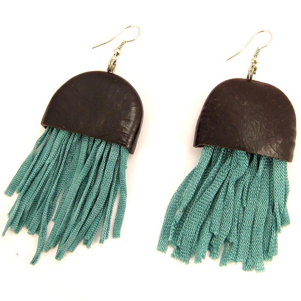 Les Trésors De Lily [L5269] - Turquoise 'Kilimanjaro' Designer Earrings