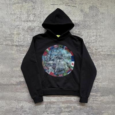 European and American Autumn and Winter Street Fashion Personalized Printed Long Sleeved Retro Hoodie