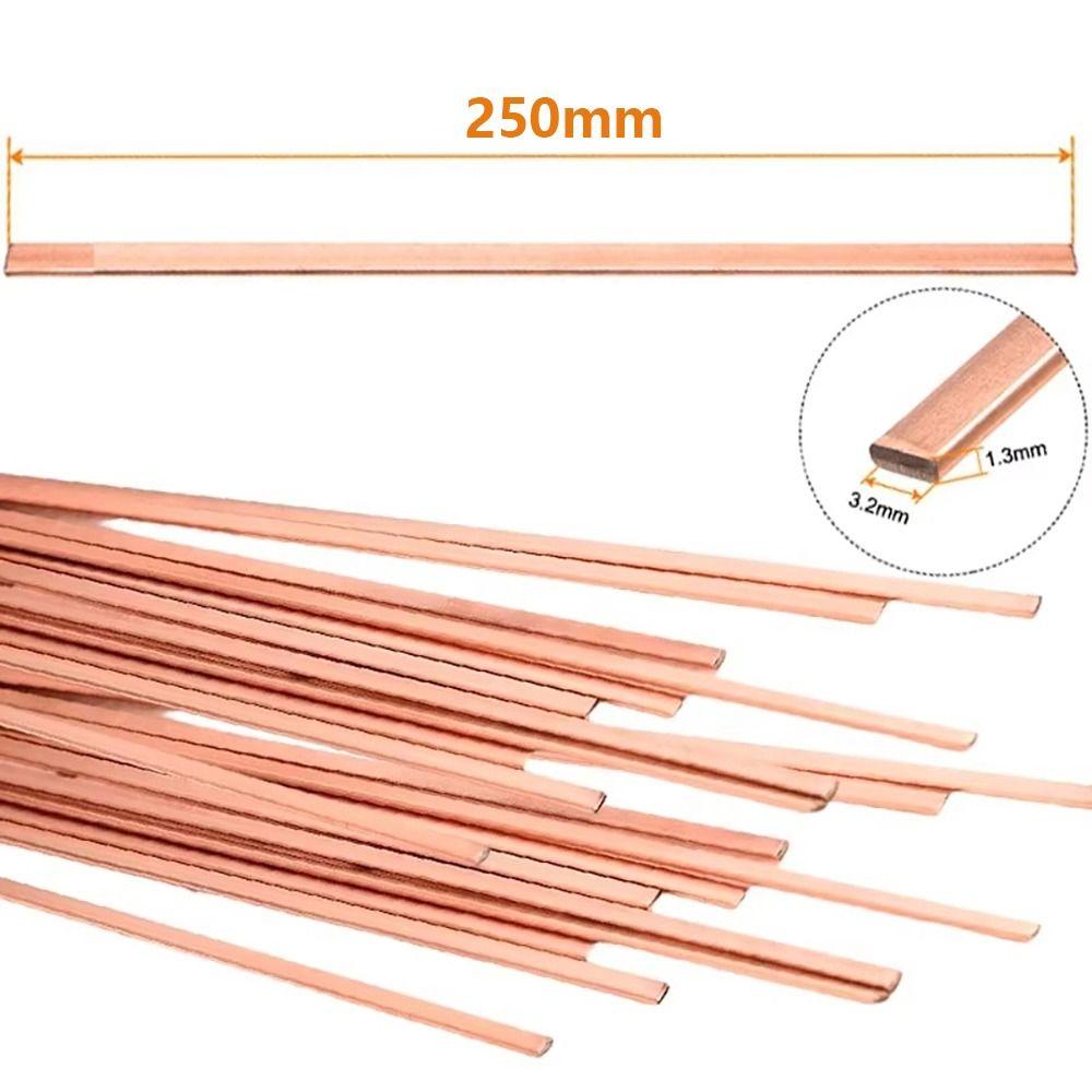 4Pcs 250mm Phosphor Copper Welding Rod  for Mechanical Repair and Refrigeration Equipment