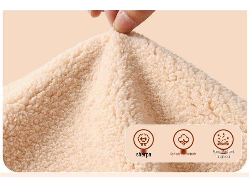 Kids' Lambswool Fleece Hoodie - Fashionable Solid Color Cardigan for Girls and Boys, Warm for Autumn/Winter