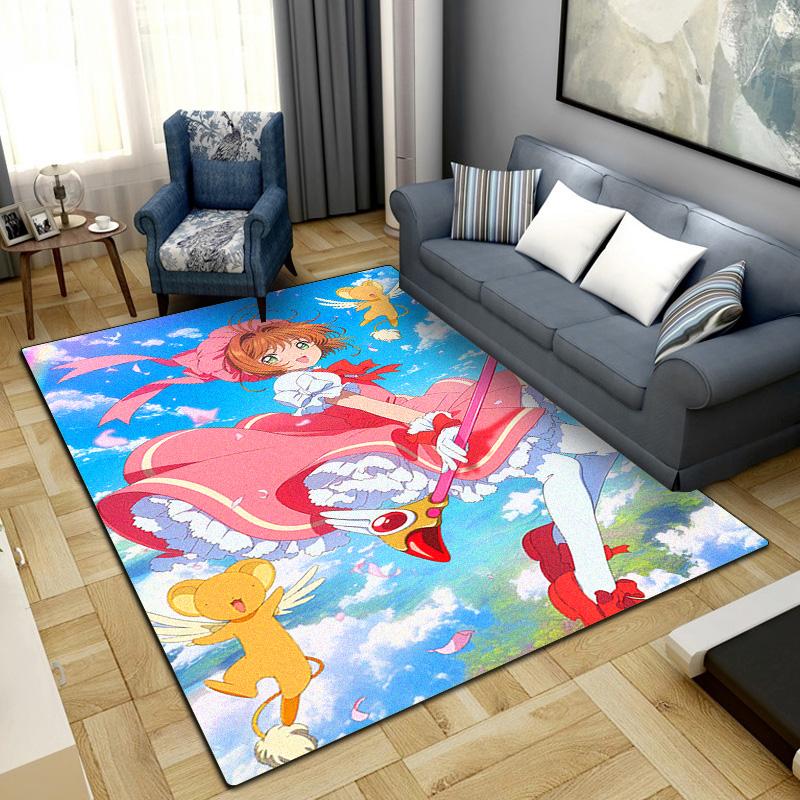 Cardcaptor Sakura Anime Area Carpet for Living Room Bedroom Home Decor Cool Movie Mat Floor Mat LXRa17
