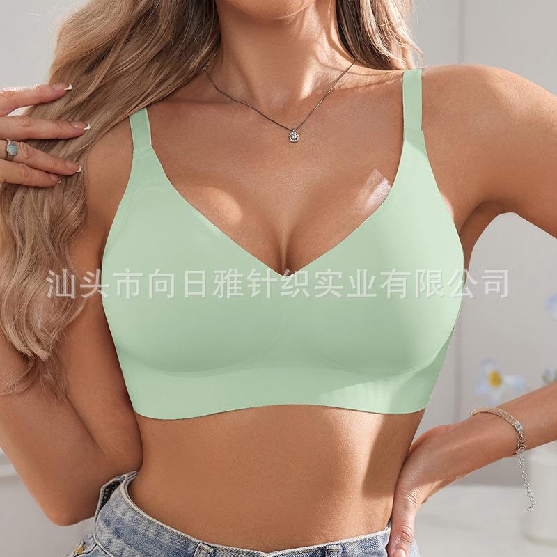 Damen Jelly-Streifen kabelloser BH, Komfort nahtlos Nacktes Gefühl Unsichtbare Dessous