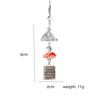 Transparent Keychain Cute Goldfish Wind Chime Pendant Keyring Mobile Phone Lanyard Bag Decorative Chain Kawaii Home Decorations