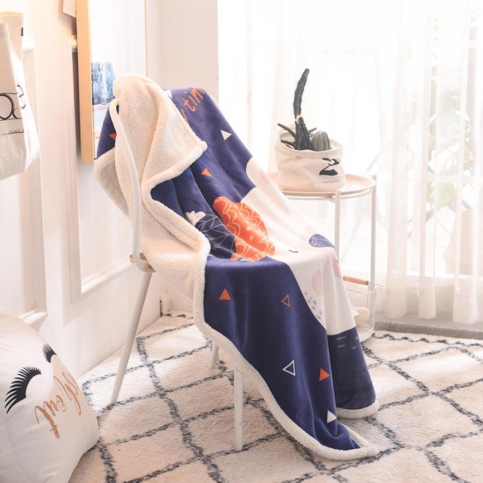 2025 Lambswool Double-Layer Thickened Warm Kids' Cloud Blanket
