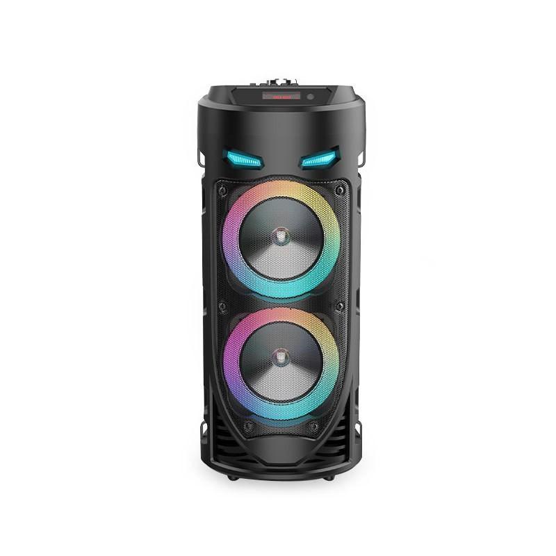 RGB Light Bluetooth Speaker Portable Dual Speaker Barrel Karaoke Outdoor Square Dance Wireless Audio