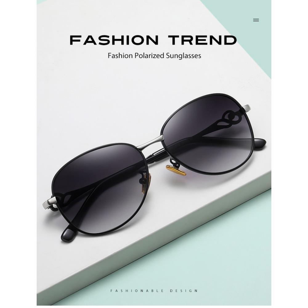 aoron Polarized Sunglasses European and American Two-color Sunglasses Women's Large-frame Sunglasses