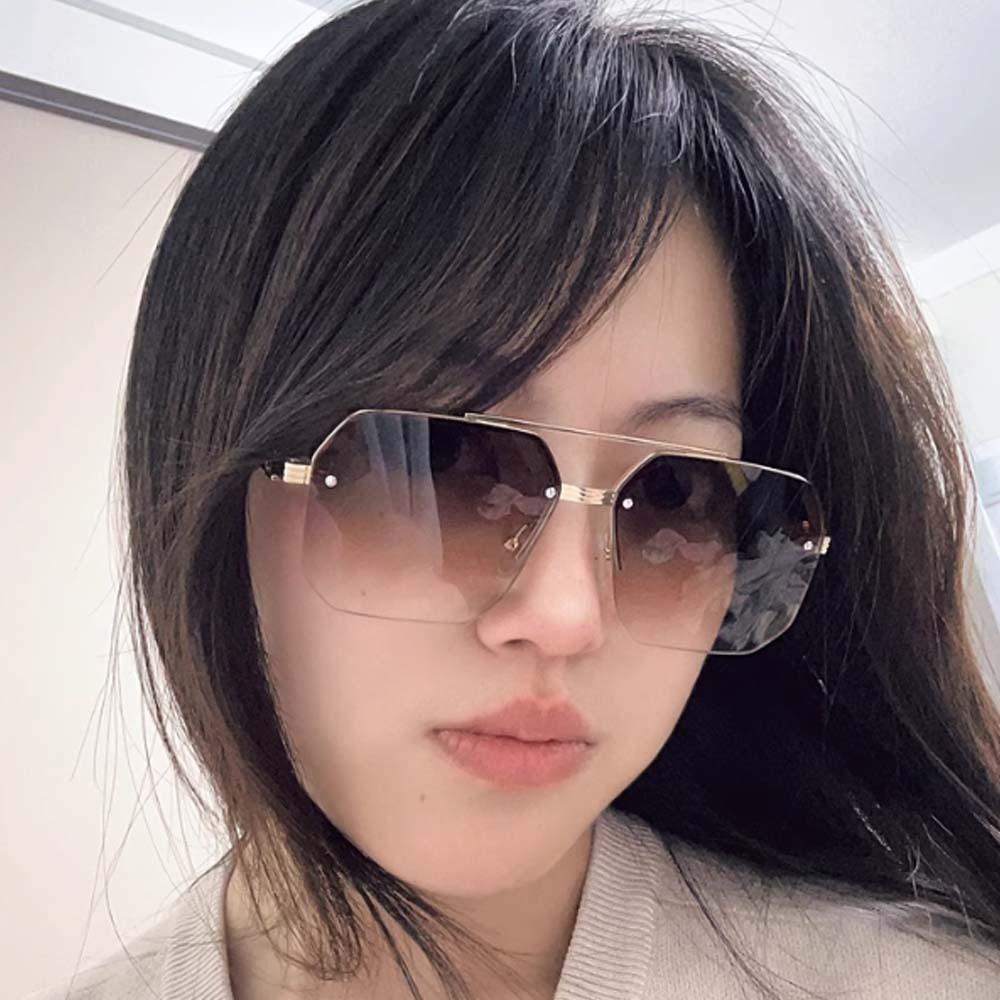 Classic Men Zinc Zinc Alloy Sunnies Gradient Color Anti-UV Glasses New Women HD Sunglasses  Daily