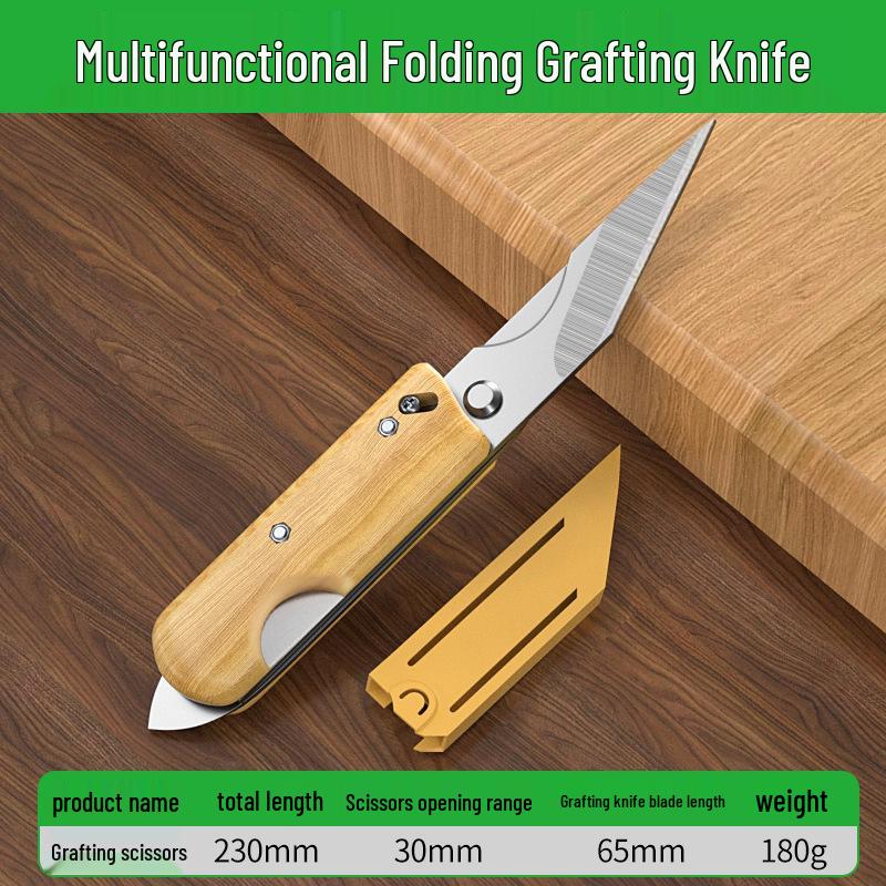 Baolian Multifunctional Grafting Knife for Tree Cuttings and Seedlings with Budding Scissors