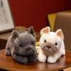 1 buc 30CM Simulare Câine Bulldog Culcat Jucării de Pluș Pernă Câine Bulldog Drăguț Păpuși Câine Moi Umplute Cadou Frumos de Ziua de Naștere
