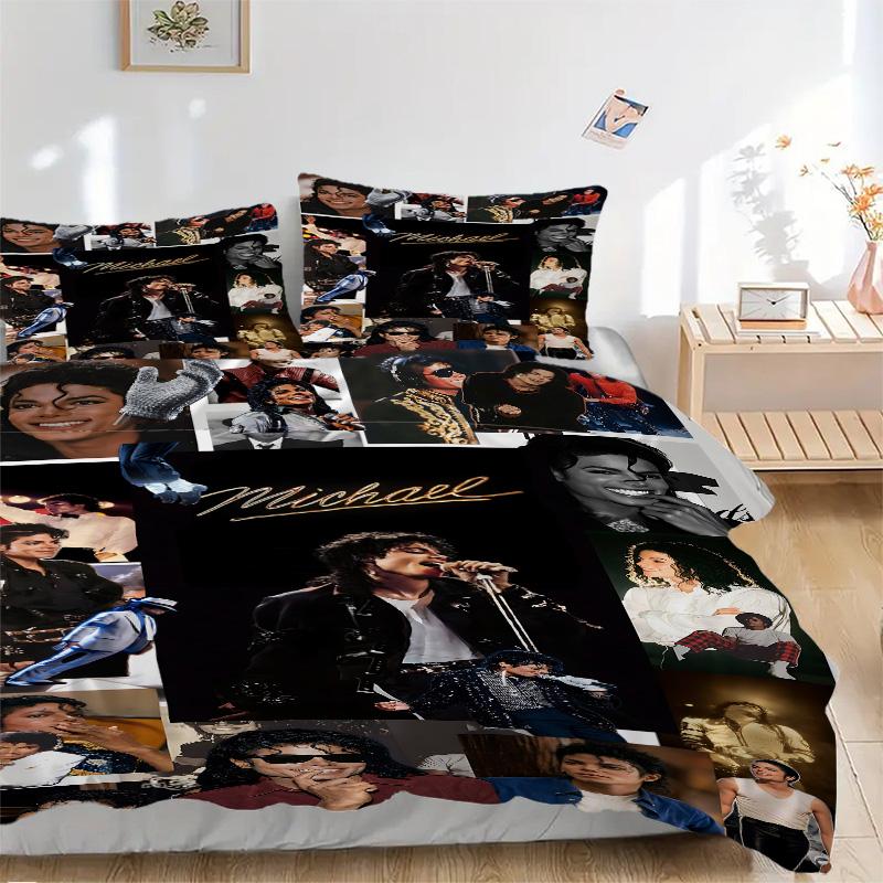 Michael Jackson Collage Print 3Pcs Bedding Setduvet Cover With 2 Bedropillowcase Home Birthday Gift