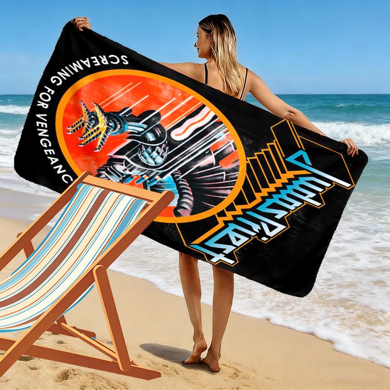 judas priest 2D Flat Print Beach Towel, Large Soft Quick Dry Towel for Beach Camping SwimmingDSTJ0925119