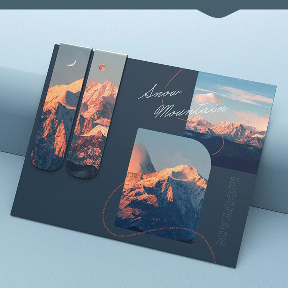 Forest Landscape Themed Magnetic Bookmark Magnet Page Marker Magnetic Page Clip For Students Teachers Book Marks Reading Tools