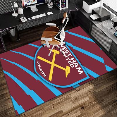 West Football Club Office Rug Chair Mat, Game Carpet, Suitable for Front Door, Bedroom, Living Room, Desk, Holiday Gift