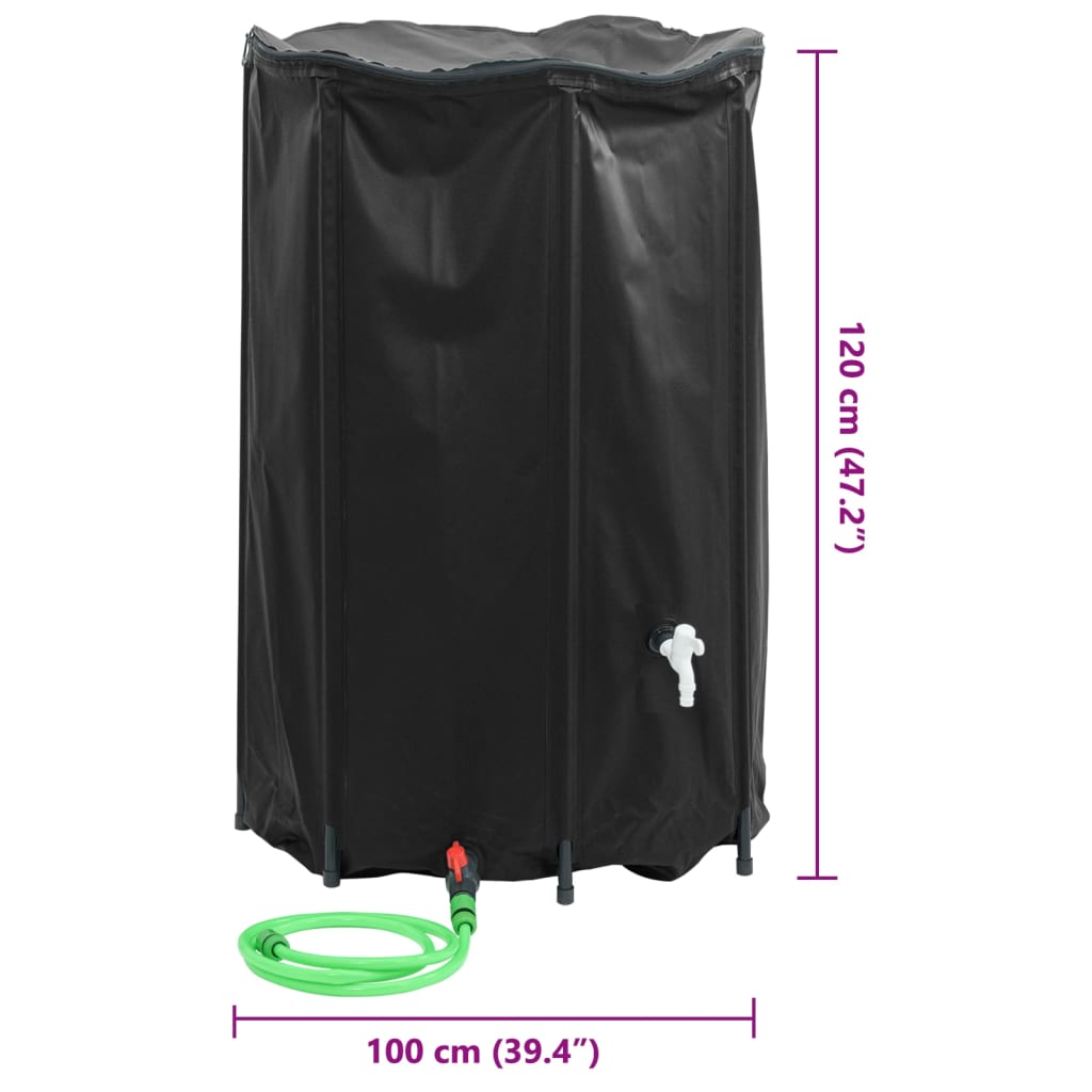 Collapsible Water Tank with Tap 1000 L PVC