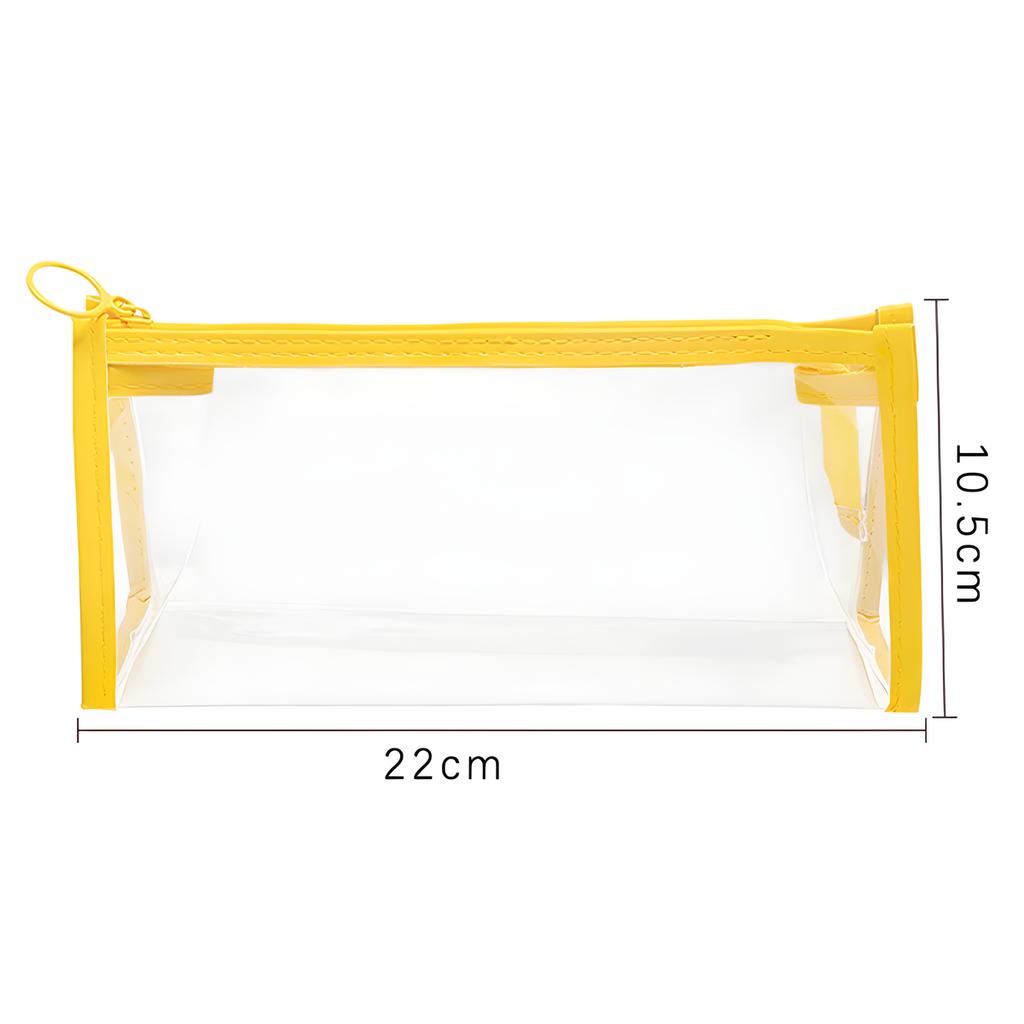 Clear Pencil Pounch Pen Case,Waterproof  Toiletry Cosmetic Makeup Bag, Multifonction Stationery Organizer for Students Adults Te