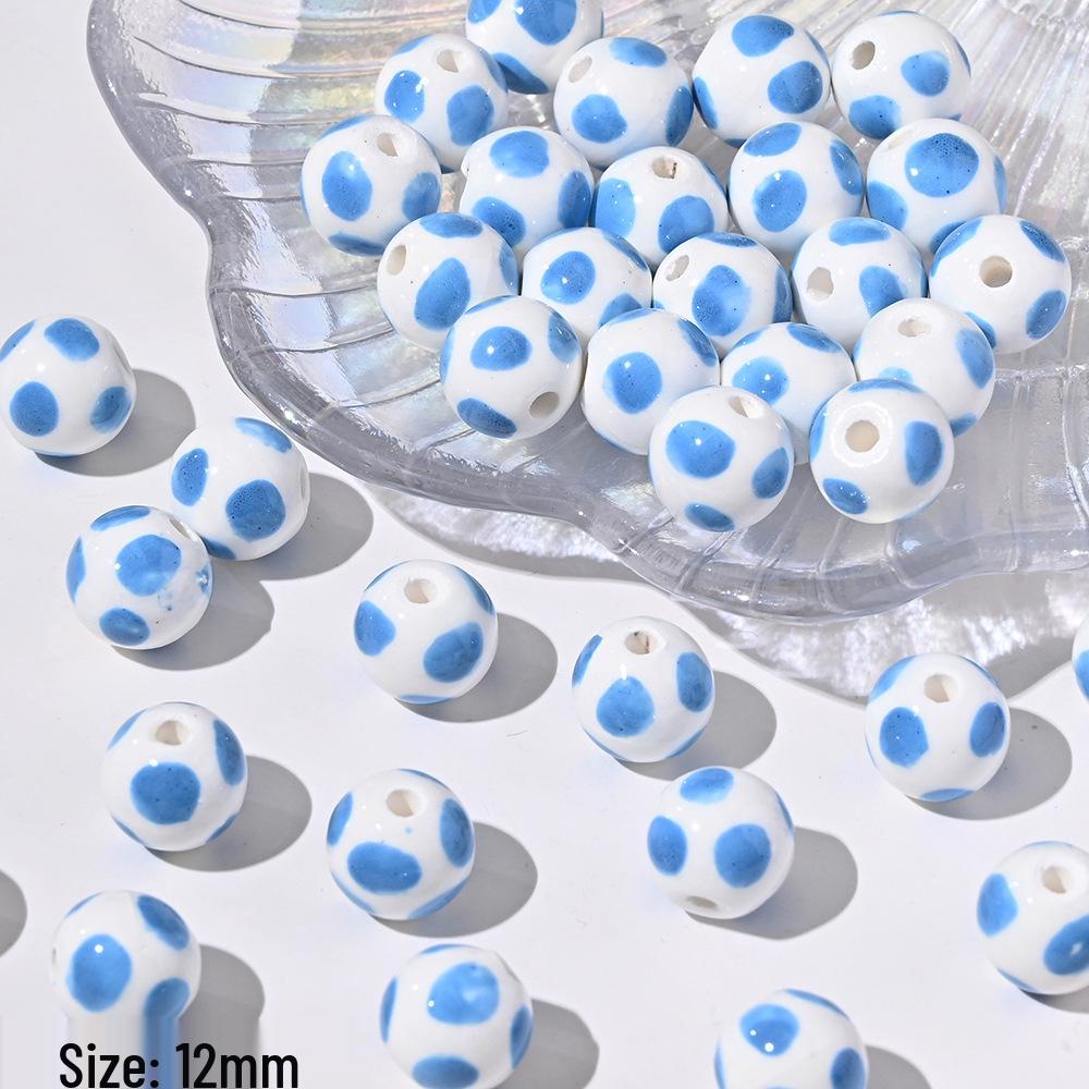 Blue Series Japanese Ceramic Seashell & Heart Beads for DIY Jewelry