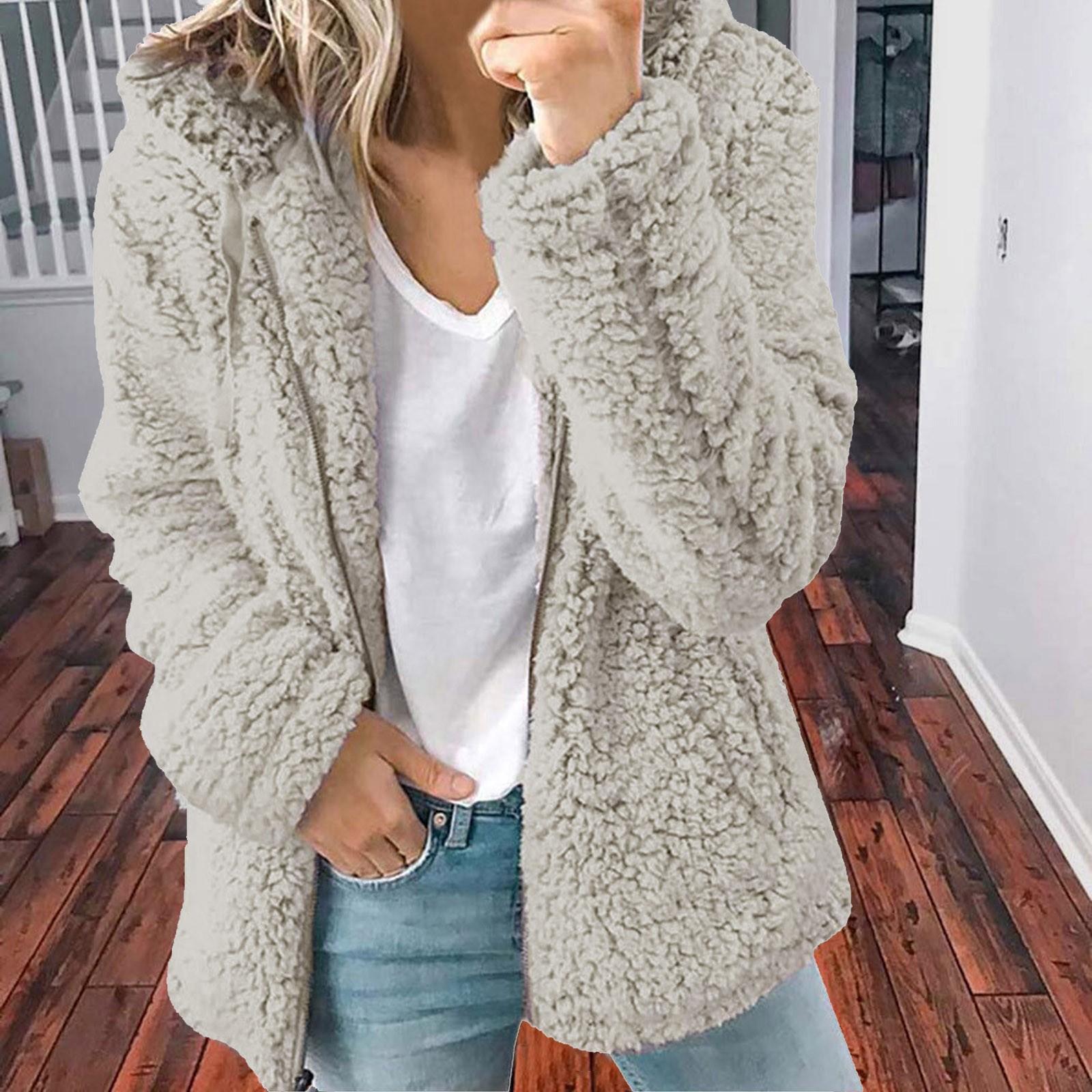 

Женские зимние толстовки с длинным рукавом, кардиган, свитер, повседневная куртка, пальто L серый