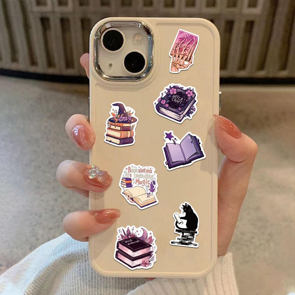 50PCS Purple Pack Bookish Stickers for Notebook Luggage Skateboard Decoration Graffiti Decals Cool Decals