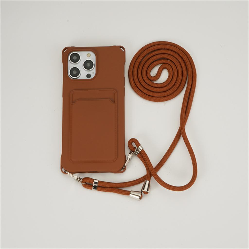 Crossbody Lanyard Wallet Card Holder Phone Case for IPhone 17 Air 16 15 Plus 14 13 12 11 Pro Max XR XS X  Silicone Soft Cover