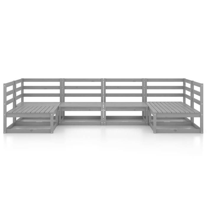 VidaXL Solid Pine Wood Garden Lounge Set 6 Pcs Outdoor Furniture Patio Furniture Garden Furniture Furniture Set 3076121