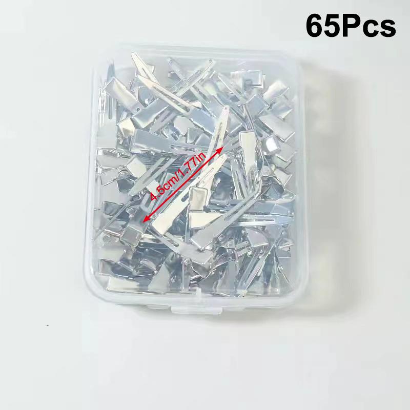 

45/65 шт. Термостойкие металлические заколки для волос для профессионального салона и домашней стрижки, укладки, разноцветные и серебристые мини-парикмахерские зажимы серебряный