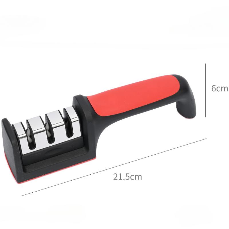 Afilador de cuchillos manual de cocina extraíble, piedra de afilar de bolsillo para tijeras, portátil, de acero, accesorios de afilado.