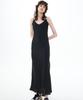 Bikwaieos Maxi Satin Slip Dress_Black