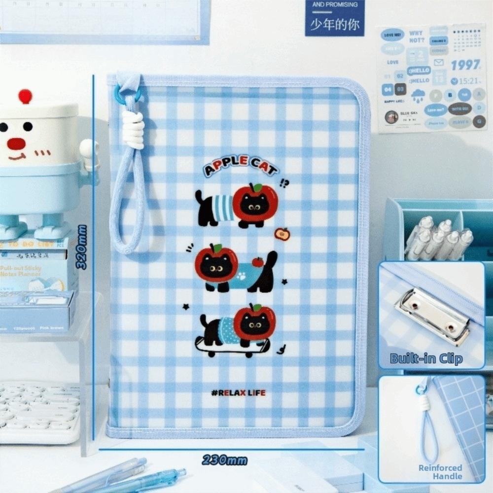 A4 File Storage Bags Large Capacity Stationery Organizer Bag Folders Thickening Waterproof Stationary Bag Handbag SchoolSupplies