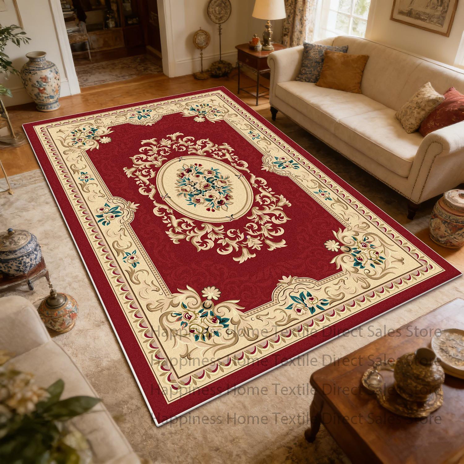 

Persian Retro Large Living Room Sofa Carpet Antiskid Machine Washable Decoration Bedroom Large Size Rug Soft Parlor Luxury Mat 40cm x 60cm