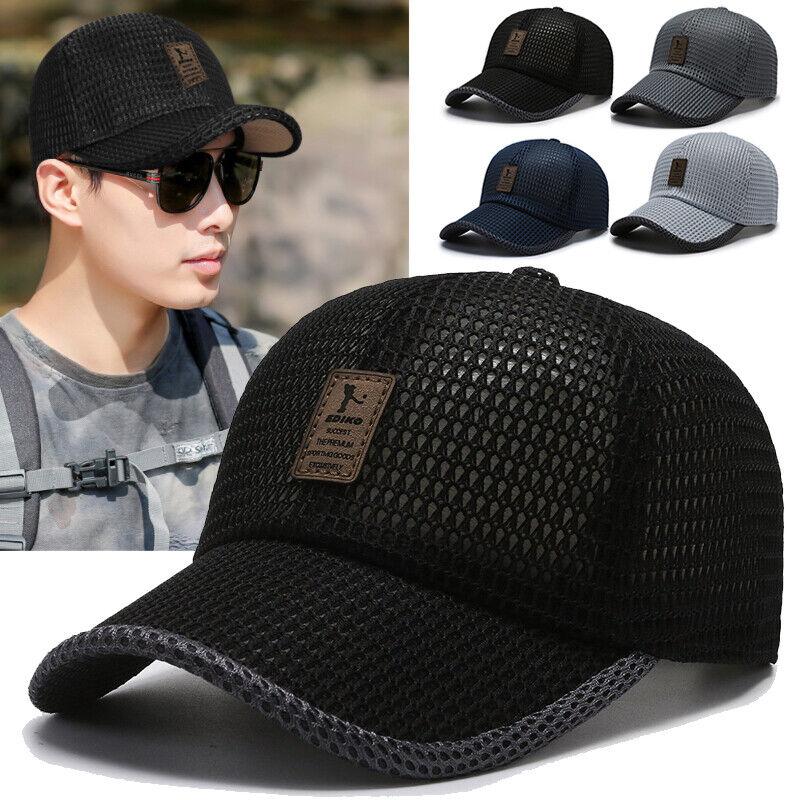 Herren Damen Mesh Atmungsaktive Baseball Sport Cap Sonnenschutz Trucker Sonnenhut