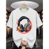 European sizes Summer Men'S Fashion Pattern Short-Sleeved T-Shirt Letter Pattern Printing