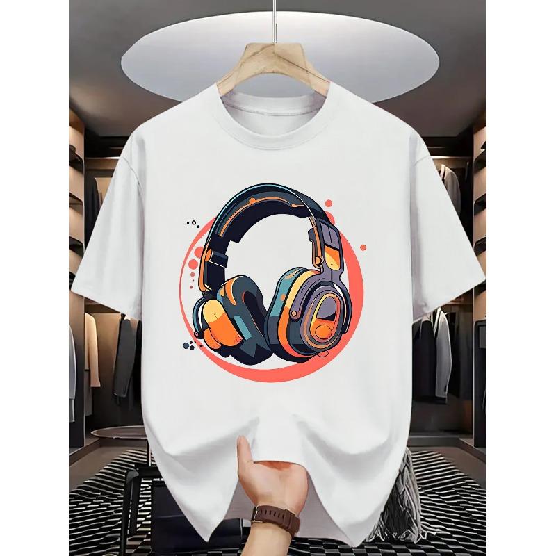 European sizes Summer Men'S Fashion Pattern Short-Sleeved T-Shirt Letter Pattern Printing