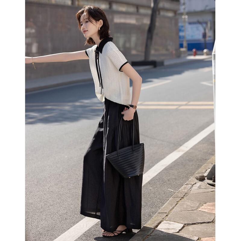 Women's New Chinese Style Color-block Drawstring T-Shirt