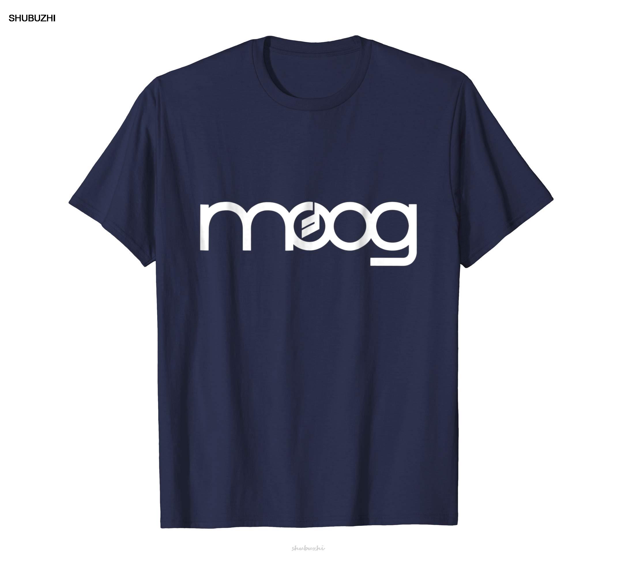 

Fashion Men T shirt Moog Classic Black Logo T Shirt Funny male brand teeshirt men summer cotton t shirt S