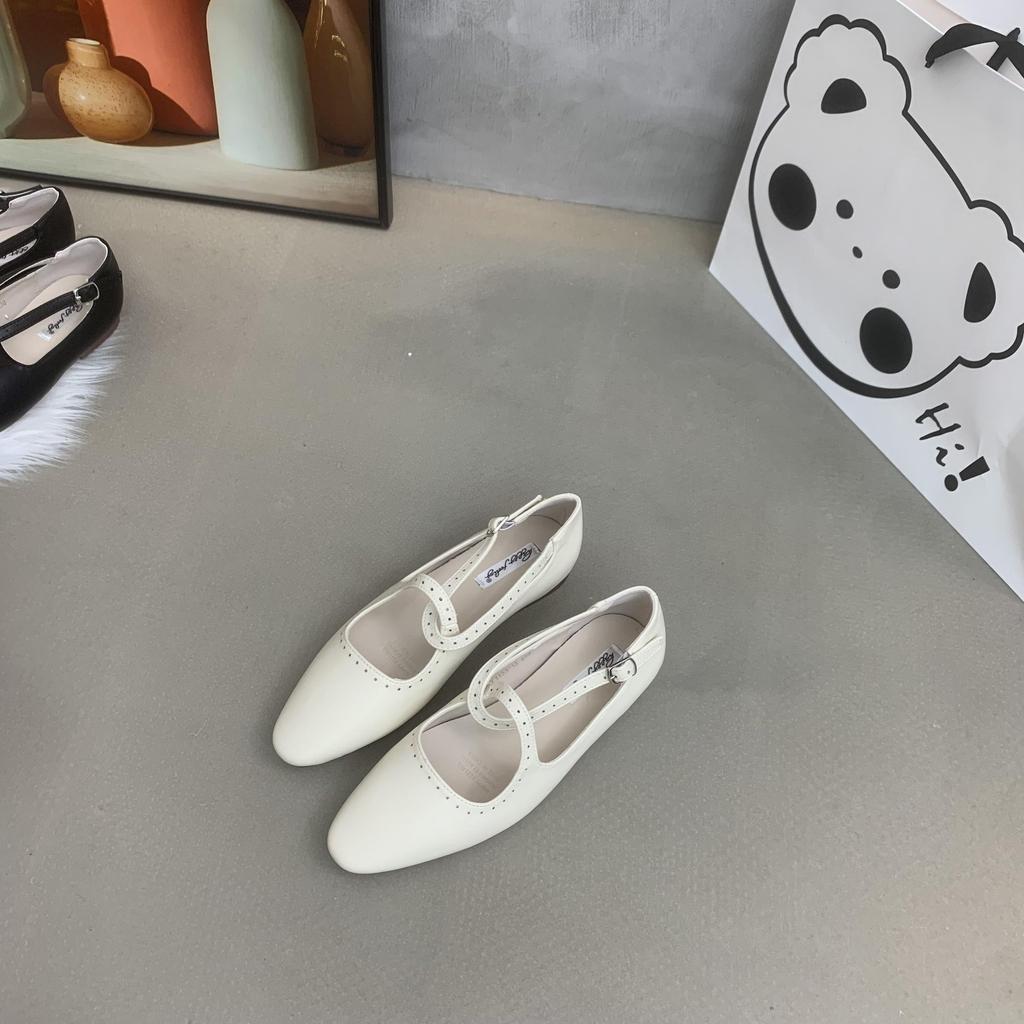 Mode Bailamos 2025 Frühling Neue Damen Flache Schuhe Mode Flach Damen Outdoor Kleid Ballerinas Lässige Weiche Mary Jane Schuhe