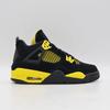 408452-017 Nike GS Air Jordan 4 Retro Thunder Black Gold Yellow