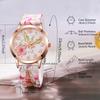 5PCs/Set Women's Silicone Printed Watch Fashion Casual Personalized With Floral Dial Classic Trendy Quartz Watch Combination Set