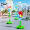 Spring Summer Party Bubbles Automatic Bubble Machine for Kids Blower with Lights And Music Adjustable Height 17-38 Stand Inches Vertical Tower